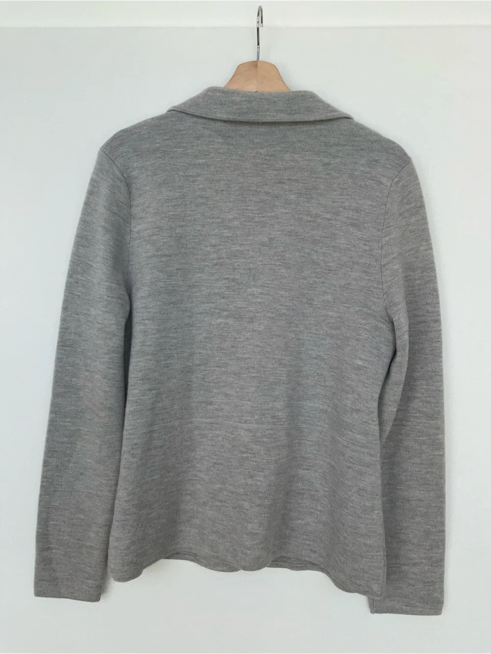 Talbots Gray Merino Sweater Blazer
